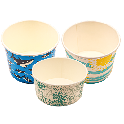 Disposable paper snack bowl