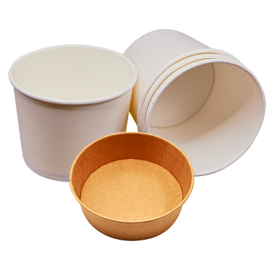 Disposable paper snack bowl